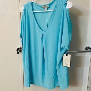 Open- Shoulder Dana Buchman blouse